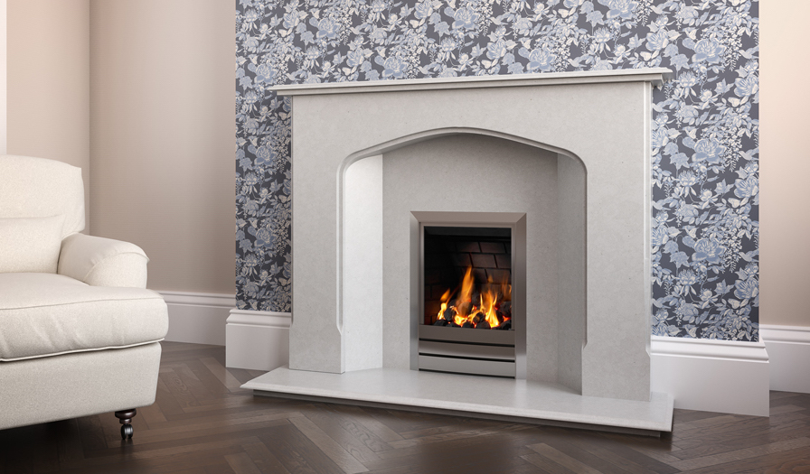 grey marble fireplace manchester