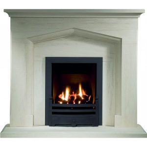 limestone fireplace